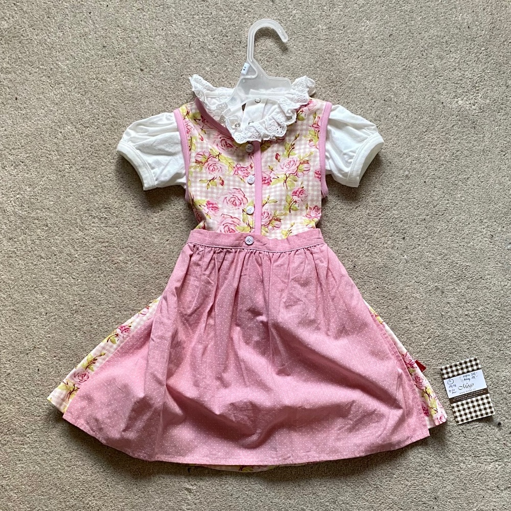 BNWT Dress with Pinafore and Ruffle Bodysuit